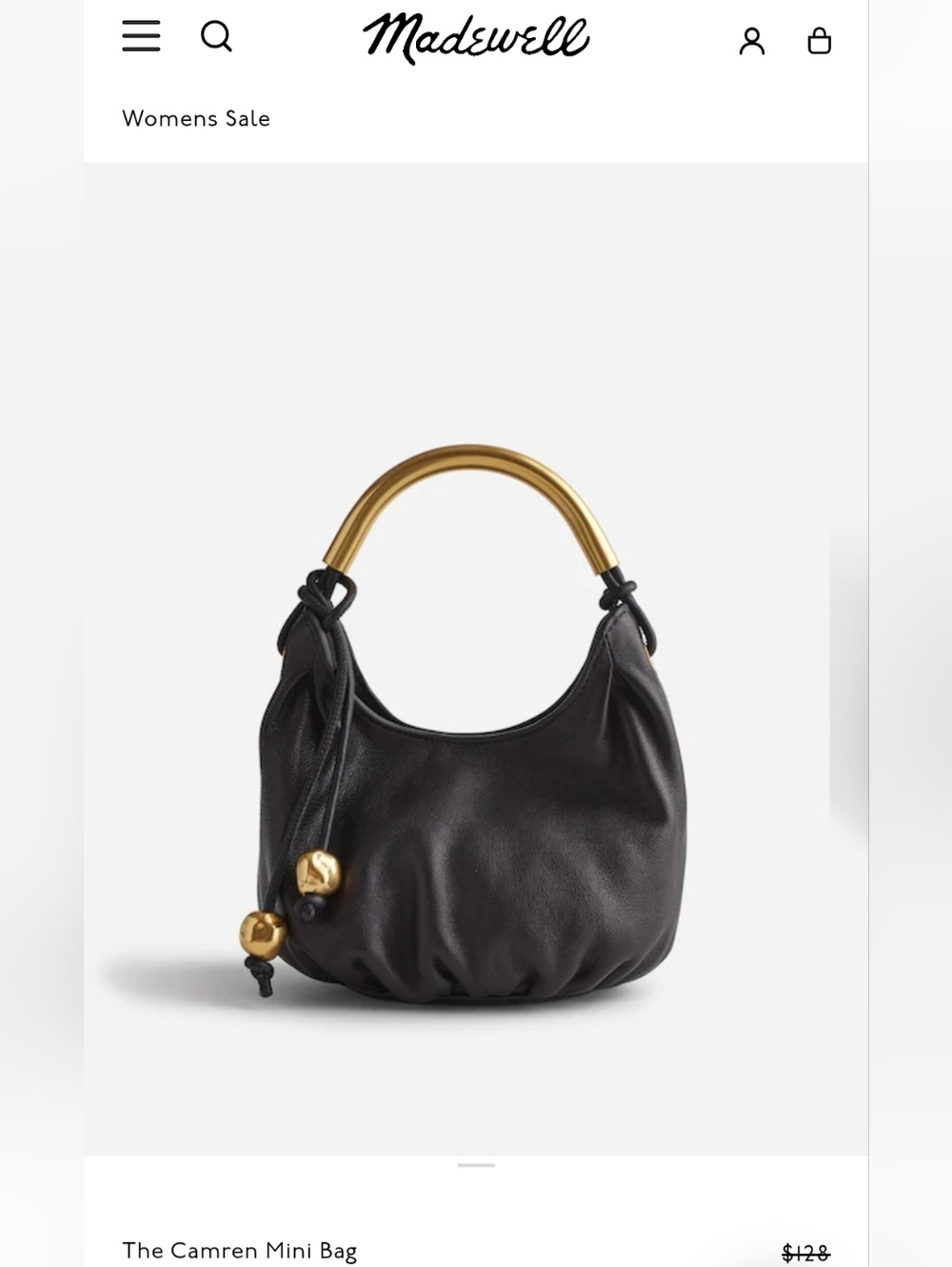 Madewell Camren Mini black leather bag